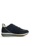 Men's Navy Blue Wen Thick Sole Lace-Up Suede Leather Sneaker G03M100033 - 2