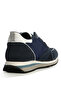 Men's Navy Blue Wen Thick Sole Lace-Up Suede Leather Sneaker G03M100033 - 3