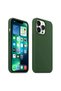 Suede Erasable Camera Protruding Cover Inside Silicone Case for iPhone 14 Pro Khaki Green