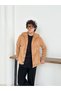 Unisex Milky Brown Plush Fleece Cardigan - 8