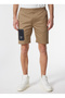 Normal Kahve Erkek Sweat Şort KBTX S211 REPOCKET_REPOCKET REGULAR - 2