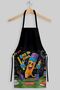 Ays Home Yellow Pencil Pattern Fabric Kids Kindergarten Activity Painting Apron (Suitable for 5 to 7 Years) - 3