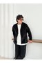 Unisex Black Plush Fleece Cardigan - 4