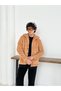 Unisex Milky Brown Plush Fleece Cardigan - 6