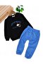Baby Boy Velvet Pants, Light Hooded 2 Thread Sweathirt, 3-6-9-12-18-24 Months Stylish 2-Piece Set - 2