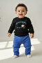 Baby Boy Velvet Pants, Light Hooded 2 Thread Sweathirt, 3-6-9-12-18-24 Months Stylish 2-Piece Set