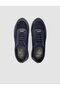100% Genuine Leather Navy Blue Men's Suede Detailed Sports Shoes - 4