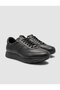 100% Genuine Leather Black Sports Shoes with Fur Inside - 2