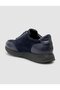 100% Genuine Leather Navy Blue Men's Suede Detailed Sports Shoes - 5