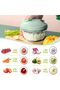 Vegetable Chopper Manual Food Chopper with Container, Hand Pull String Veggie Cutter - 2