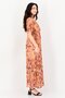 Women Floral Print Maxi Dress, Multicolor - 3