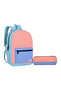 Zipper Closure School Backpack with Pencil Case for Girls
