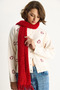 Women's Cream Heart Embroidered Crew Neck Knitwear Cardigan Th251036 60283547 - 3