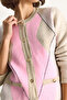 Women's Beige Pink Diamond Patterned Soft Cardigan Th251014 60284095 - 5