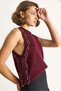 Women's Burgundy Stone Embroidered Knitwear Blouse Ta251003 60284094
