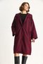 Women's Cherry Hooded Lined Pocket Detailed Mid-Length Seasonal Trench Coat 7024 60283546 - 5