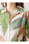 Lcwaikiki Classic Khaki Patterned Women's Shirt Tunic - 3