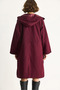 Women's Cherry Hooded Lined Pocket Detailed Mid-Length Seasonal Trench Coat 7024 60283546 - 8