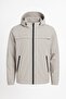 Men's Stone Hooded Windbreaker, Seasonal Coat with Zipper Pockets
