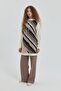 Stand Collar Patterned Sweatshirt Ecru - 3