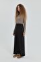 تنورة محبوكة بتفاصيل مشبكية باللون الأسود - 2