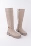 Aventra Women's Zippered Boots with Belt and Buckle Detail