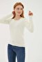 Flexible U-Neck Sweater Ecru - 2