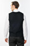 Men's Slim Knitwear Plain Vest Pattern - 3