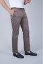 Beige Cotton Polyester Natural Non-Pleated Sports Trousers