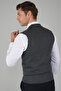 سترة رجالية من الصوف ذات أزرار مزدوجة باللون الأنثراسيت - 2