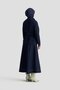 Belted Snap Fastener Biscuit Collar Skirt Suit Indigo 25KT607 - 6