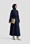Belted Snap Fastener Biscuit Collar Skirt Suit Indigo 25KT607 - 2