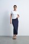 Solid Knitted Midi Skirt