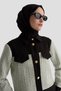 Gold Button Detailed Tweed Double Suit with Ornamental Pocket Skirt Black 25Kt605 - 3