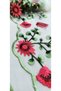 CUSTOM WHITE TULIP COLORED FLOWER EMBROIDERED STRIP - 3
