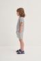 Unisex Children's Knitted Waffle Suit Gray - 2