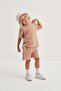 Unisex Children's Knitted Waffle Set Mink - 2