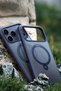iPhone 17 Pro Compatible O Stand Spin Series Magsafe Case - Navy Blue - 4