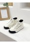 26K334 Genuine Leather High-Heel Sports Boots for Women with Rubber Laces