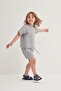Unisex Children's Knitted Waffle Suit Gray - 5