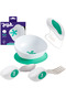 Vacuum Non-Slip Food Bowl // Blw Fork Spoon Knife Set Aqua - 2