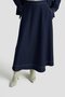 Belted Snap Fastener Biscuit Collar Skirt Suit Indigo 25KT607 - 5