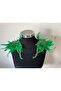Special Green Bird Feather Beaded Stone Double-Sided Applique (Sold in Pairs.) - 6