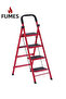 Heavy-Duty Anti-Slip Aluminum 4-Step Folding Ladder with Safety Rail