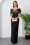 Strapless Chest Stone Atlas Evening Dress Ecr5649