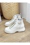 26K312 Genuine Leather High-Heel Sports Boots for Women with Rubber Laces - 2