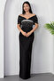 Strapless Chest Stone Atlas Evening Dress Ecr5649 - 6
