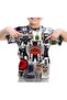 3D Printed Striped Filim Heroes Printed Children's T-Shirt - 2