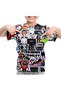 3D Printed Striped Filim Heroes Printed Children's T-Shirt - 2