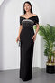 Strapless Chest Stone Atlas Evening Dress Ecr5649 - 3